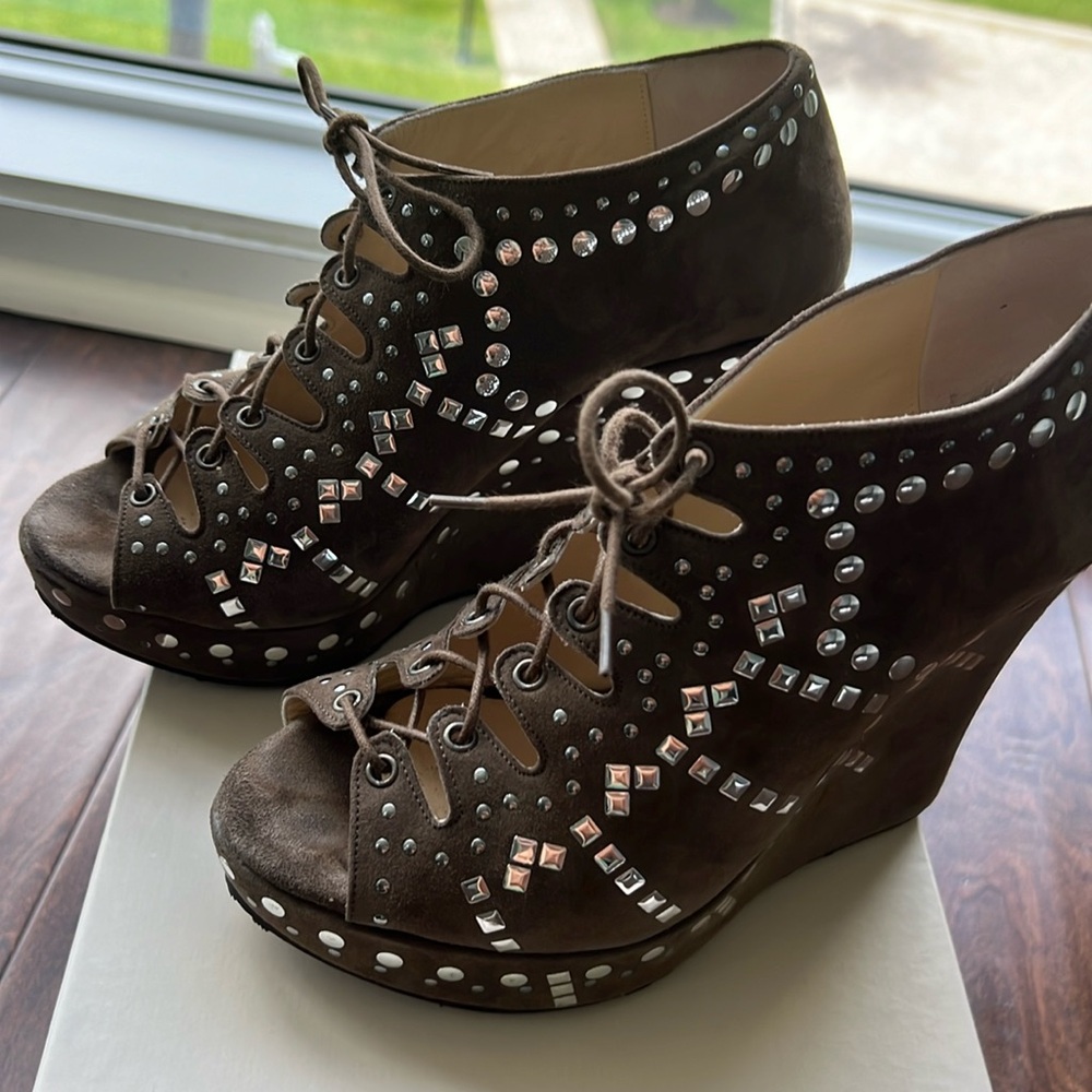 Jimmy Choo Pandora Sandal in Taupe Size 38